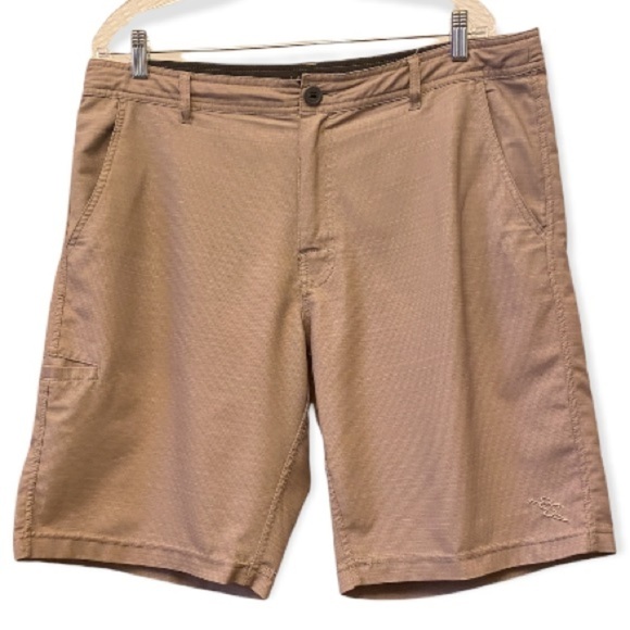 Da Hui Hybrid 37 Boardshorts, Men’s Heathered Tan, Hiking, Swim, Surf, Beach - Picture 1 of 7